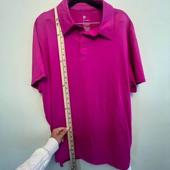 All In Motion Men's‎ Polo Shirt XL,  Fuchsia - Picture 3 of 9